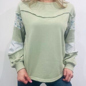 Sage Garden Patchwork Top
